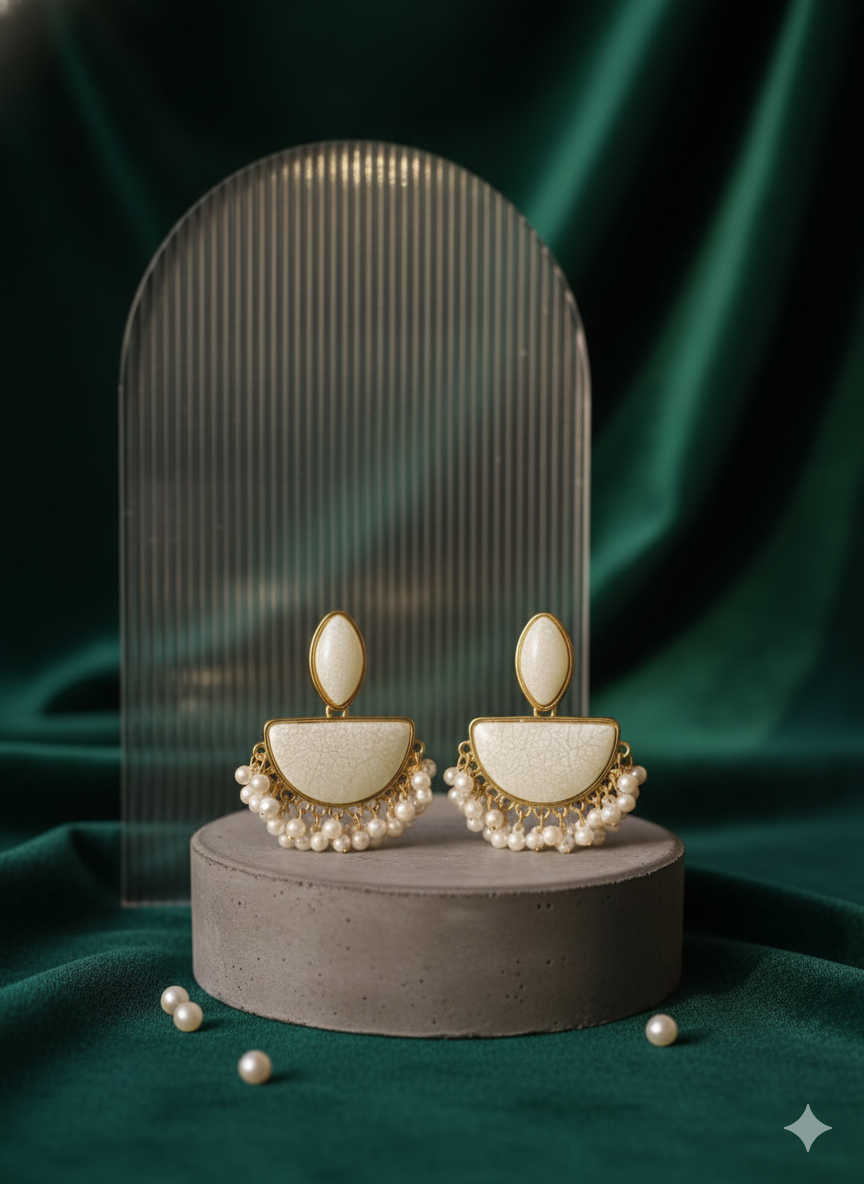 Ivory Cascade Earring