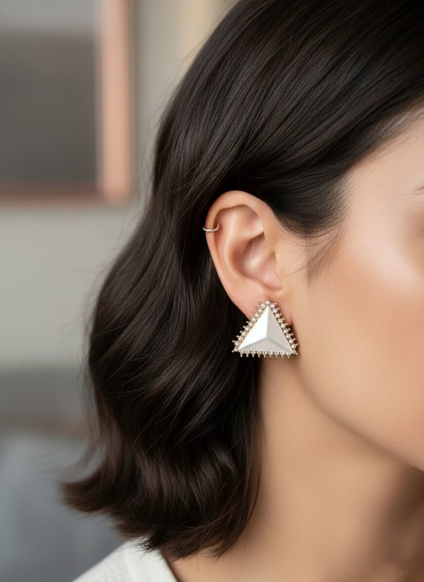 Ivory Prism Studs Earring