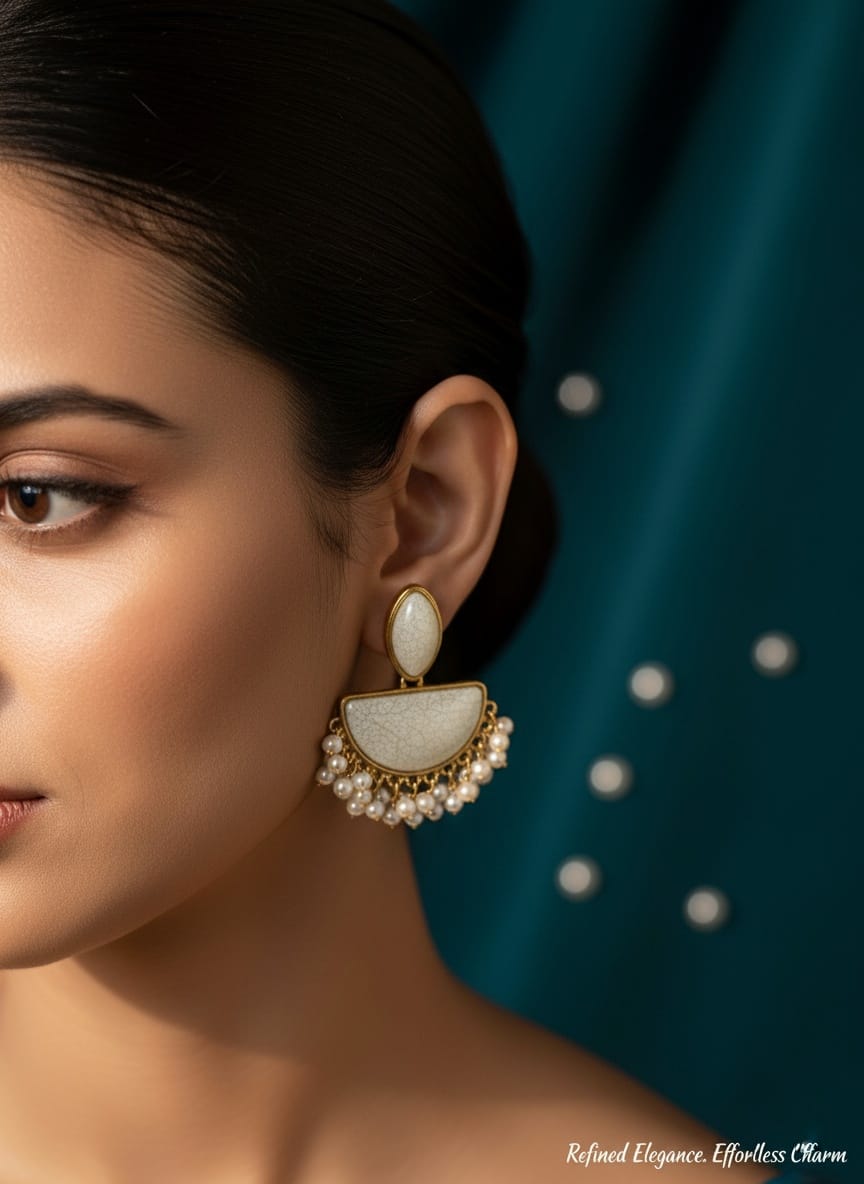 Ivory Cascade Earring