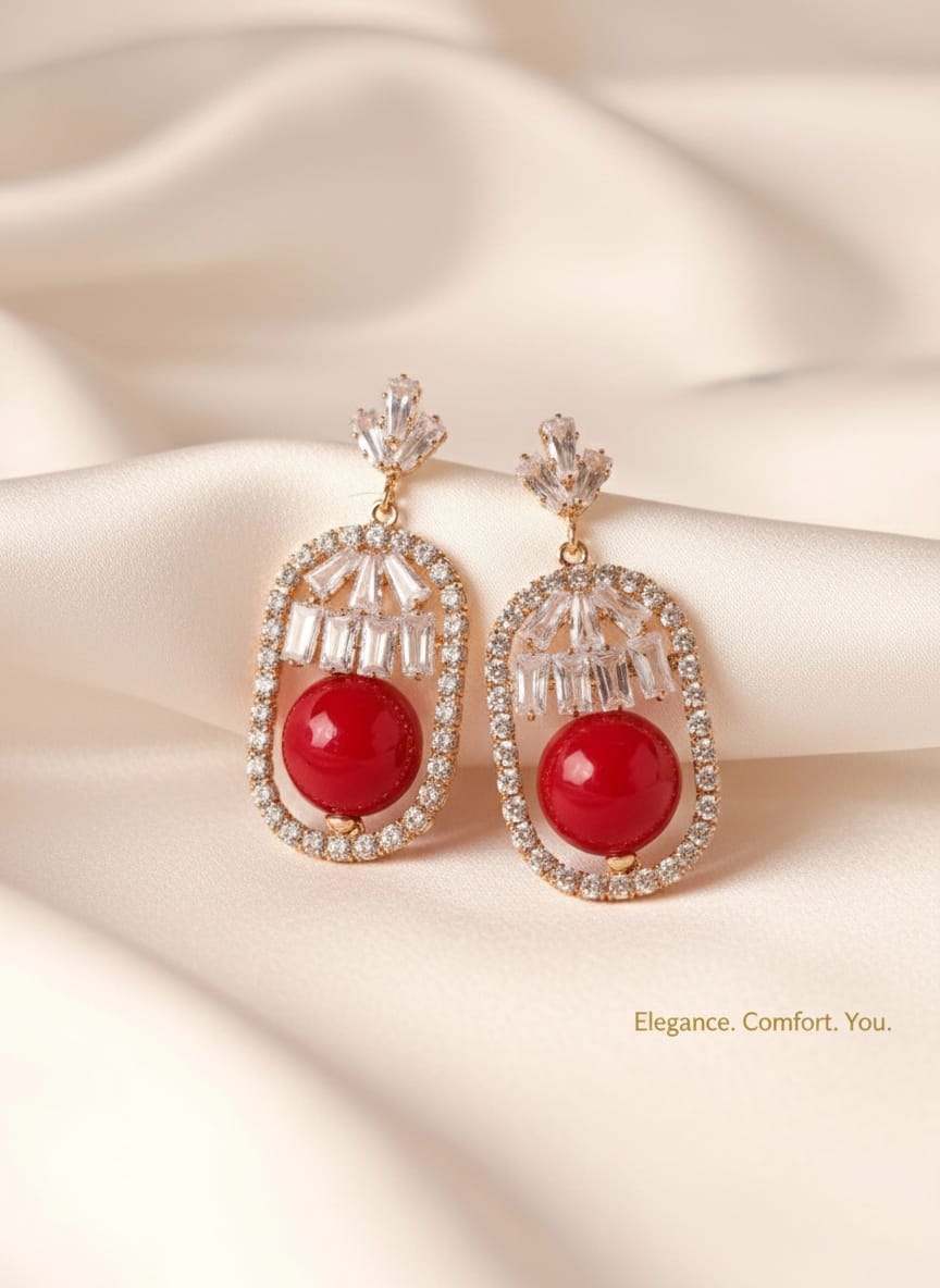 Crimson Radiance Earrings
