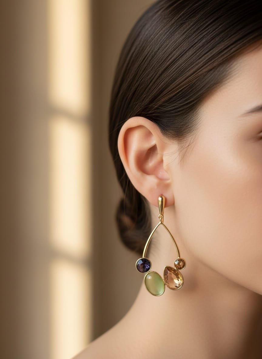 The "Eden Cluster" Teardrop Earrings