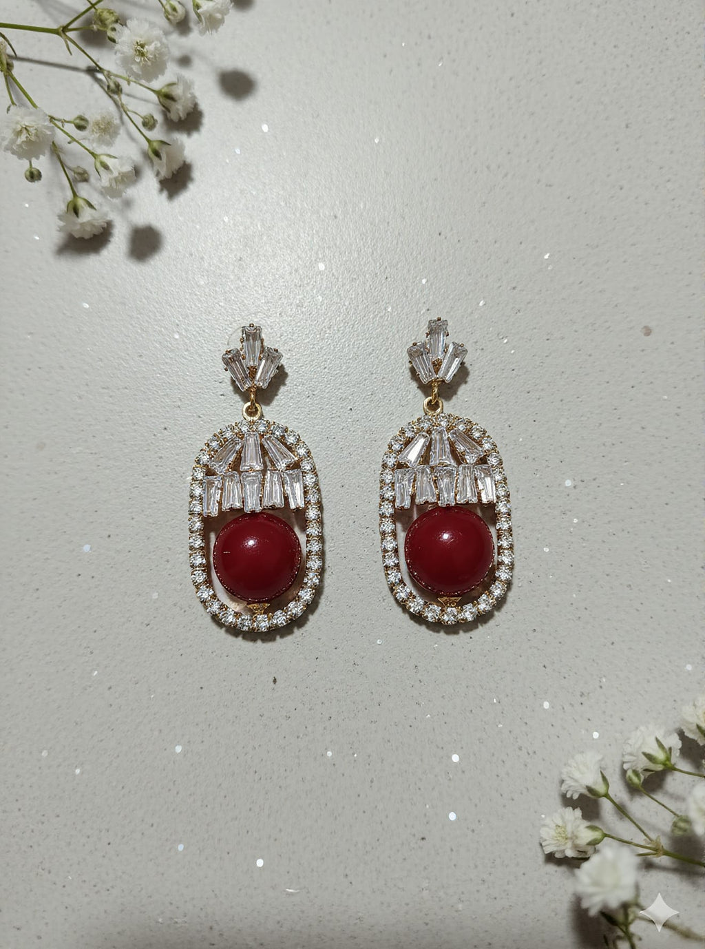 Crimson Radiance Earrings